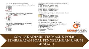 Tes Akademik Polri 2020 Pengetahuan Umum Pembahasan 50 Soal Youtube
