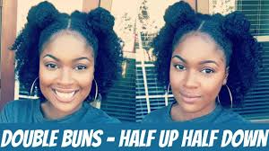 And iff yu think that bun is just that one style, it means that you do not know these styles and have no idea how versatile they can be. Double Bun Half Up Half Down Natural Hair Style Youtube