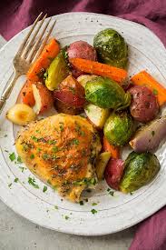 You will be making this low carb chicken thigh recipe over and over again! Sheet Pan Roasted Chicken With Root Vegetables Cooking Classy
