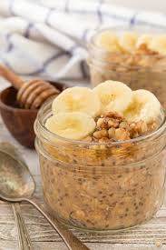 Overnight Banana Peanut Butter Oatmeal Recipe Overnight Oatmeal Recipes Food Oats Recipes