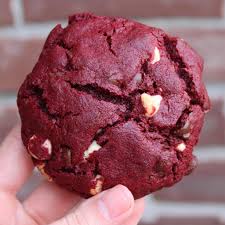 Mix everything except the powdered sugar into a bowl (batter will be thick). Giant Red Velvet Cookies Cookie Recipes Red Velvet Cookies Gourmet Cookies