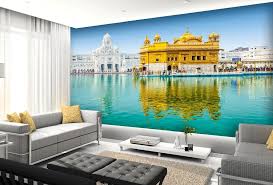 Beautiful animated landscapes in winter and summer for system decoration. Regious Wallpaper For Wall Famous Golden Temple India