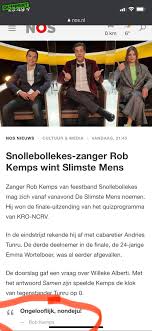 Ik vind het echt hilarisch om te verliezen van snollebollekes, aldus de cabaretier. Dumpert Nl Rob Wint Slimste Mens