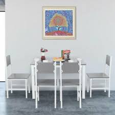 modern dining table and 4 chairs set