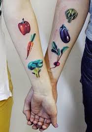 Sasha unisex is known around the world for her beautiful watercolor style. Sasha Unisex Veggie Tattoo Veggie Tattoo Tattoos Tattoo Artists