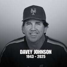 RIP to Davey Johnson, a four-time All-Star as a player and manager of five  franchises, most memorably guiding the '86 Mets to a World Series title.
