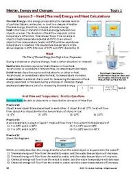 Heat Thermal Energy Units Calculations Essential Skills Lesson 3 Chemistry Lessons Cells Lesson Heat Equation
