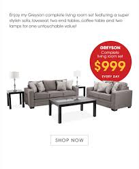 At mathis brothers, you can find everything you need to decorate your home. Bobs Discount Furniture My Greyson Complete Living Room Set For Only 999 Milled