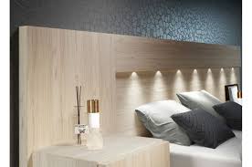 Lit sommier 180x200 avec tables de chevet intégrées, commode, armoire 200 cm + miroirs. Lit Adulte Avec Chevets Tete De Lit Eclairee Pour Chambre Adulte