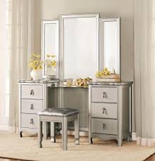 Alexandra Champagne Dual Cabinets Vanity Table Set Vanity Table Set Bedroom Vanity Set Vanity Table