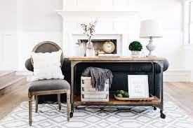 A great addition to a sofa table is adding the metal detail like in this photo. 3 Ways To Style A Sofa Table Hgtv