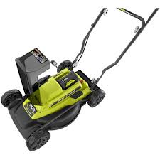 Pull the lime green handle and then push the blade button. Ryobi Ry401100 2 In 1 40v Mulch Side Discharge 18 Push Mower Tool Craze