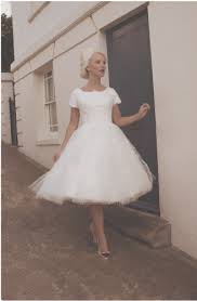 Ballerina length wedding dresses are often called tea length, but anything that falls between mid calf and ankle is strictly speaking ballerina. Audrey 1950s Wedding Dress Size 12 14 Wedding Dresses Lace Tea Length Wedding Dress Sleeve Plus Full Size Png Download Seekpng