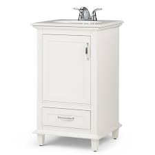 Bathroom vanities come in a range of styles, colors, and price points. Brooklyn Max Homer 20 Inch Traditional Bath Vanity In Soft White With Bombay White Engineered Quartz Marble Top Walmart Com Walmart Com