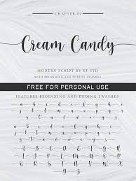 Cream Candy Font Dafont Com Cream Candy Script Lettering Lettering
