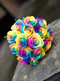 Pin By Jamara M On Wedding Rainbow Roses Beautiful Rose Flowers Rainbow Flowers