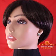 King Of Bling 's 925 Silver White 1.00ct VVS 'D' Moissanite Dollar Sign  Men's/Womens Stud Earring