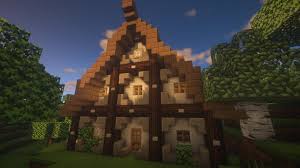 How to build a survival house on water (best house tutorial). Medieval House Mittelalterliches Haus Minecraft Map