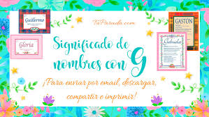 Nombres Con G Listado De Nombres Con G Nombres Que Comienzan Con G