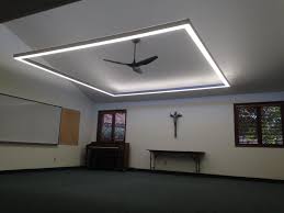 Electrician only in accordance with national, local building and electrical codes. Installed This Hanging Square 12 X12 Led Lighting Fixture On Sloped Ceiling Electricians