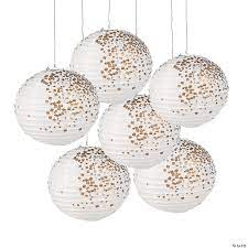 With the exception of the inspiration images, all images are our own. White Gold Patterned Hanging Paper Lanterns Oriental Trading