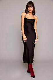 Temptation Gown Mid Length Dresses Incredible Clothing Black Silk Dress