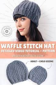The Waffle Stitch Hat Knitting Pattern Sheep And Stitch Chunky Knitting Patterns Waffle Stitch Knit Headband Pattern