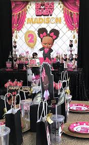 Black Boss Baby Party Decorations Girl Boss Baby Backdrop Party Supplies Black Boss Baby Girl Decorations Party Favors Birthday Party Games For Kids Kids Birthday Party Food Baby Birthday Party