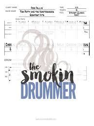 free fallin drum chart by tom petty one page easy drum sheet music pdf of songs for sessions practice shows or gigs great for an for ipad tablet