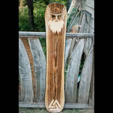 Wood Snowboard With Viking Art Made In Canada Viking Art Vikings Custom Snowboards