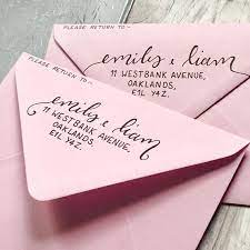 Return Addresses Add On Hand Lettered Envelopes Custom Cricut Wedding Invitations Addressing Wedding Invitations Calligraphy Wedding Invitation Envelope