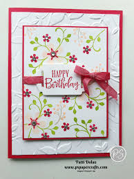 Pretty Birthday Cards For Women Pretty Birthday Card Using Thoughtful Blooms In 2020 Greeting Cards Handmade Cards Handmade Birthday Cards