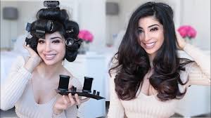 How to use hot rollers to create luxurious curls and waves? Testing Out T3 Rollers Volumizing Hot Rollers Luxe On Thick Hair Honest Review Elwa Saleh Youtube