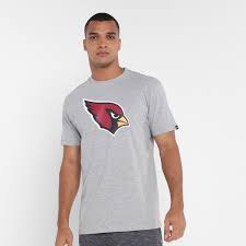 Camiseta New Era Basic Time Arizona Cardinals Masculina Cinza Loja Nfl