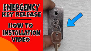 My interior wall opener isn't working and neither is the remote. How To Install A Garage Door Emergency Key Release Video Youtube