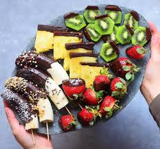 Vegan Chocolate Dipped Fruit Fresh Healthy Snack From Alphafoodie Fruit Recipes Chocolate Dipped Fruit Chocolate Covered Fruit