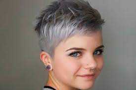Those with short hair shouldn't feel limited to always wearing it down. 32 Short Grey Hair Cuts And Styles Lovehairstyles Com