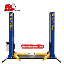Drive on lifts or 4 post lifts offer the ability to save on garage floor space and store one vehicle on top of the other. Torin Bigred Hydraulic 2 Two Post Car Lift View Torin Bigred Hydraulic 2 Two Post Car Lift Torinbigred Product Details From Changshu Tongrun Auto Accessory Co Ltd On Alibaba Com
