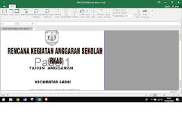 Rencana Kegiatan Anggaran Sekolah Rkas Ta 2020 Sekolah Dasar Excel Ops Gabus