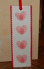 Thumbprint Heart Bookmark Valentines School Valentine Crafts Valentine Day Crafts