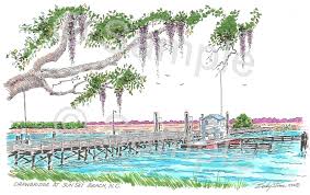 Pictures of beach sunset drawing rock cafe. Sunset Beach Swing Bridge Print Beach Memories Art