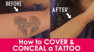 The most obvious way to cover a full sleeve or a wrist tattoo is to wear a long sleeve shirt, of course. How To Cover And Conceal Tattoos Tips To Cover Tattoos With Makeup Be Beautiful Youtube