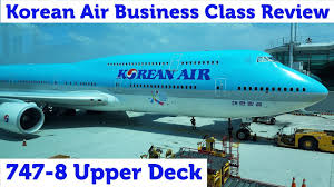 Korean Air 747 8 Business Class On The Upper Deck