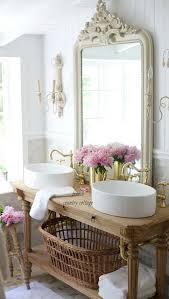 They are beautifully decorated with ornate mirrors, round sinks these single additions will give your bathroom a gracious style and hint of country cottage bathroom. Elegant French Cottage Bathroom Renovation Peek Why I Am In Love Already French Country Cottage French Cottage Bathroom Country House Decor Home Decor