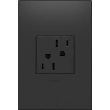Legrand® adorne® 15 amp 3 outlet 1 gang pop out tamper resistant outlet. Legrand Adorne Graphite 15 Amp Square Tamper Resistant Residential Usb Outlet Lowes Com Usb Outlet Plates On Wall Outlet