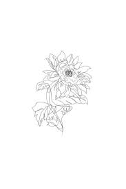 Black And White Line Art Sunflower Drawing One Line Sunflower Minimalist Illustration By Mihoki Peaceful And Relaxing Drawing Exercice Choose A Flower Obs Flower Drawing Grunge Aesthetic Drawings