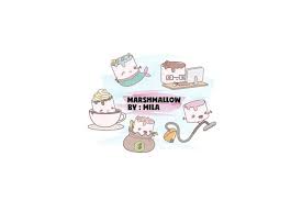 Free for commercial use no attribution required high quality images. Kawaii Marshmallow Clipart Bundle Png 216399 Illustrations Design Bundles