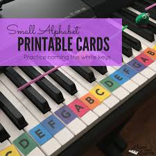 Piano keyboard stickers for 88/76/61/54/49 key. Small Printable Alphabet Cards Piano With Lauren