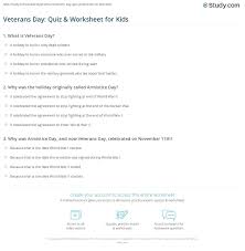 For one day, we stand united in respect for you, our veterans. Veterans Day Quiz Worksheet For Kids Study Com