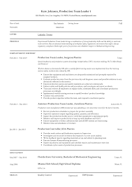 Production Team Leader Resume Template In 2020 Operations Management Manager Resume Resume Examples